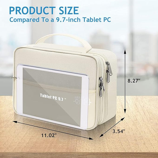 Electronics Travel Organizer, Double Layer Cable Organizer Bag Waterproof Electronics Accessories Storage Bag for Charger, Phone, Power Bank, Hard Drive, Cord, Tablet