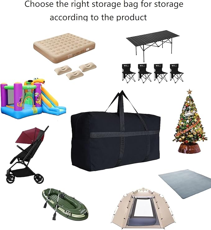 Extra Large Storage Duffle Bag for Travel, Black Oversized Giant Big Traveling Duffle Bag