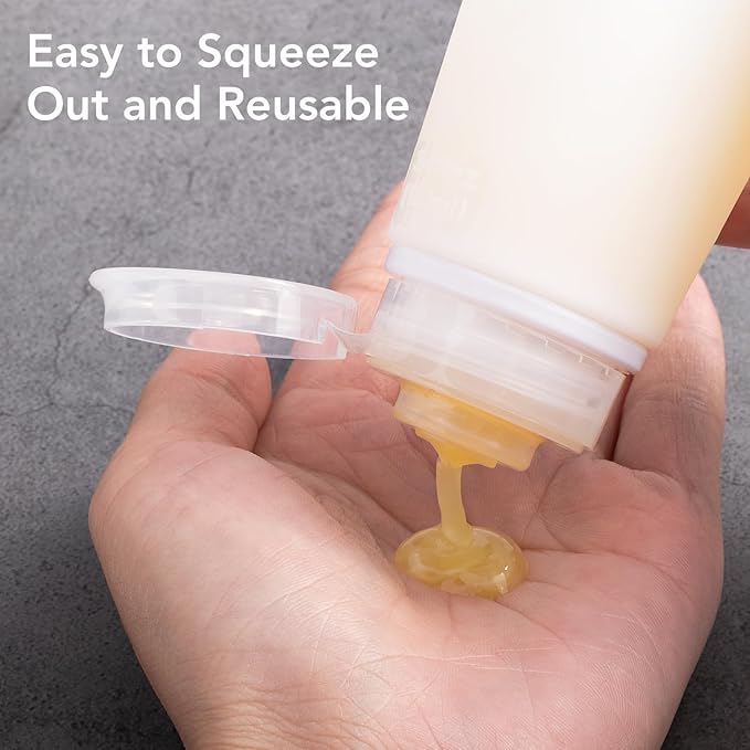 Valourgo TSA Approved 3.4oz Portable Toiletry Bottles, BPA Free Leak Proof Refillable Travel Accessories with Clear Toiletry Bag, Black, White