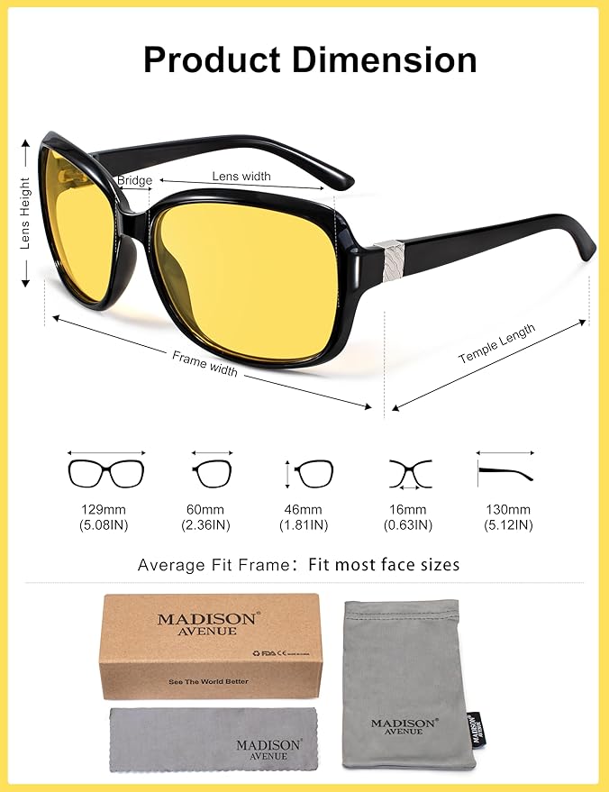 Madison Avenue 2 Pack Classic Vintage Sunglasses for Women Men,Fashion Sun Shades Glasses with UV400 Protection