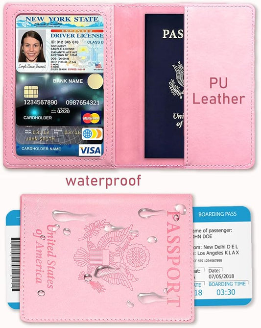 Leather Passport Holder,International Travel Must Haves Travel Accessories for Women Men, Cruise Ship Essentials, Travel Gifts