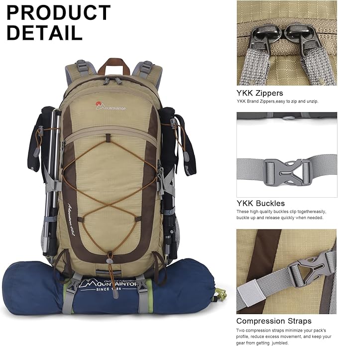 MOUNTAINTOP 25L/40L Hiking Backpack,Lightweight Travel Backpack for Men Women Outdoor Backpacking, Camping
