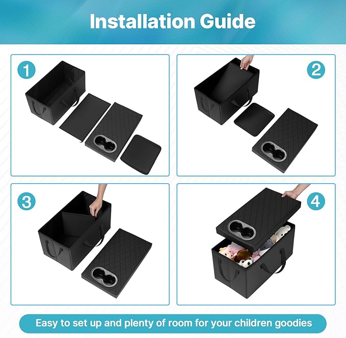 Mixsuper Liner Car Seat Organizer Ford Explorer Organizer 2020-2026 with Mesh Pockets Center Console Organizer with Cup Holders Kids Travel Accessories