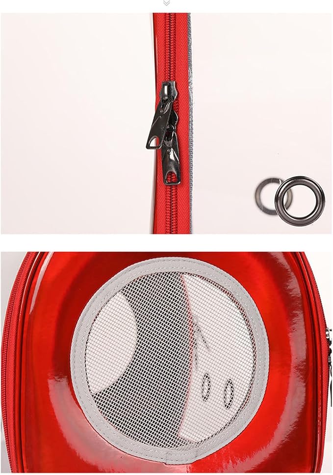 Transparent Capsule Pet Handbag Large Capacity Cat Dog Carrier Two Side Ventilation Holes Portable Travel Carrier for Cats Dogs Lightweight Durable Acrylic Polyester Material