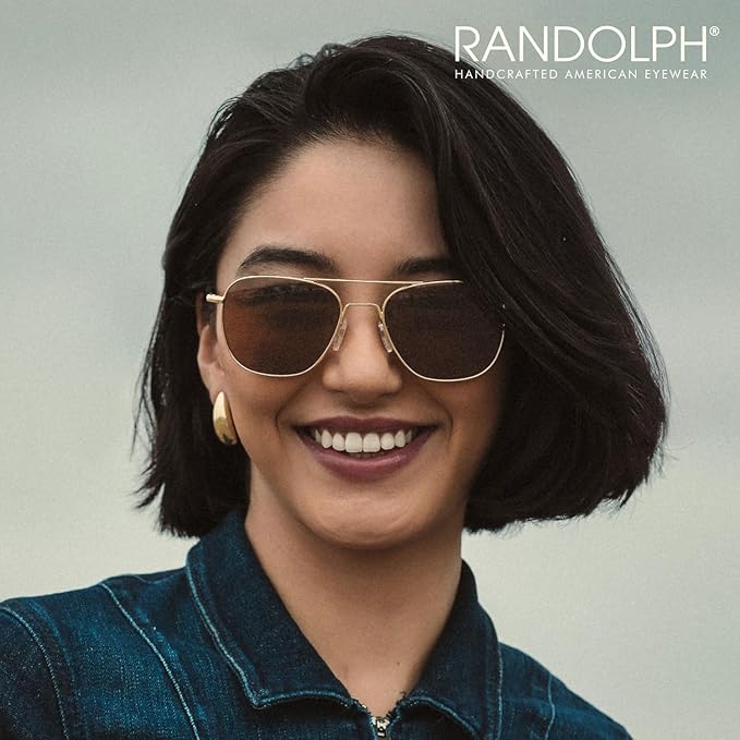 Randolph Eyewear Aviator Sunglasses for Men & Women – Non-Polarized & Polarized Lenses, 23k Gold UV Protection Sunglasses