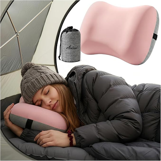 Inflatable Neck Pillow for Travel Camp Beach Alaska Cruise Essentials Carnival Ship Must Have Deployment Accessories Airplane Attendant Stuff Kids Travel Sheet Cute Small Safety Packable Flight Needs