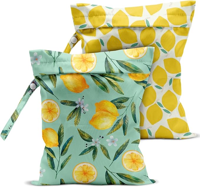 2 Pcs Wet Bag, Wet Dry Bag, Wet Bag for Swimsuit, Travel, Beach, Pool, Diapers, Dirty Yoga Gym Clothes, Toiletries, Makeup Bag, Rainbow Heart Decor for Women s Birthday Tie Dye Pattern.