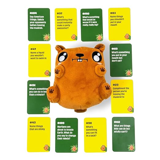 DSS Games Gimme That Muskrat: A Rodent-Tossing Party Game [Hot Potato, Inside or Outside Family Activity, Adult Game Evening, White Elephant Gift, Stocking Stuffer]