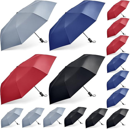Amylove Windproof Travel Compact Umbrellas Bulk Wind Resistant Folding Auto Open and Close Rain Automatic Travel Collapsible Portable Umbrellas for Men and Women Gifts 4 Colors