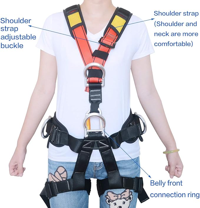 HeeJo Climbing, Safety Safe Seat Belt for Outdoor Tree Climbing, Outward Band Expanding Training Large Size,Climbing Gear