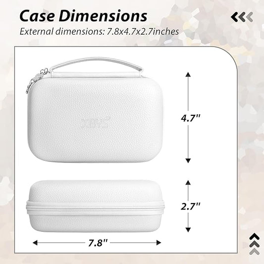 Charger Case for Macbook, Portable Tech Electronic Organizer Bag,Travel Storage Pouch for Laptop Accessories, MacBook Power Adapter, Charging Cords, USB Drives, Power Bank (White, XL)