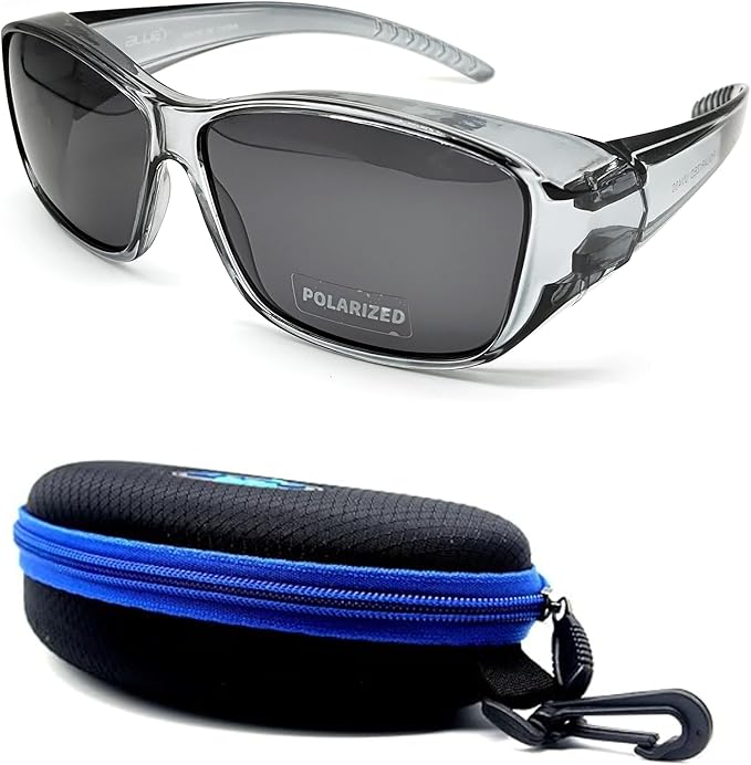 BLUE CUT Fit Over Polarized Sunglasses Solar Shield Sunglasses To Wear Over Glasses