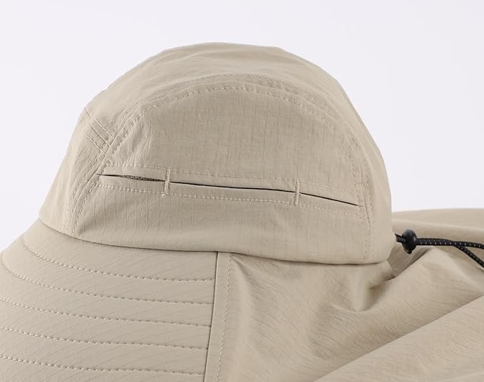 Home Prefer UPF 80+ Sun Hat for Men Women Wide Brim Sun Hat with Neck Flap Summer Safari UV Protection Gardening Fishing Hat