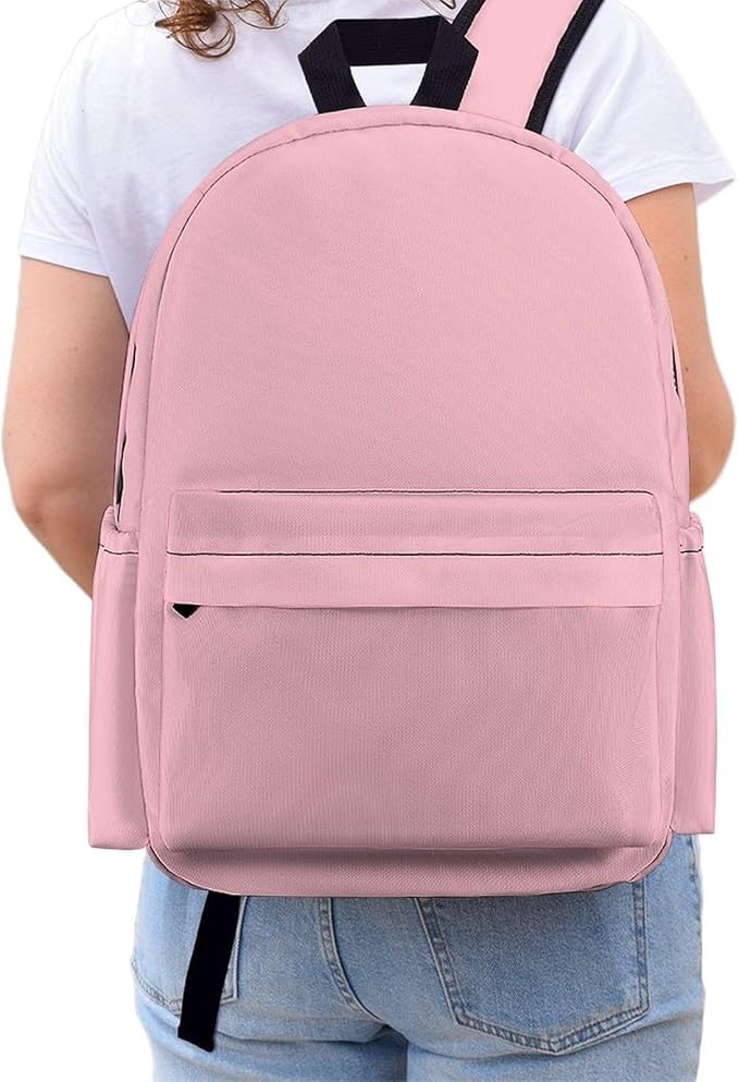 Pink Backpack Adult Travel Daybag for Women Men College Backpack for Vacation Hiking Camping Bag