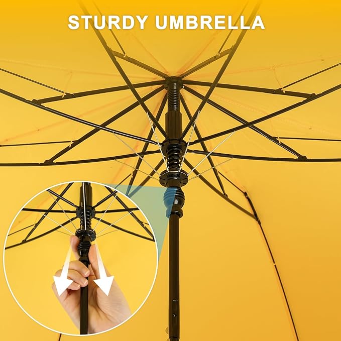 Duck Handle Umbrella Kids - Compact Portable Folding Lightweight Small Strong Wooden Duck Windproof Travel Umbrella for Kids Gifts