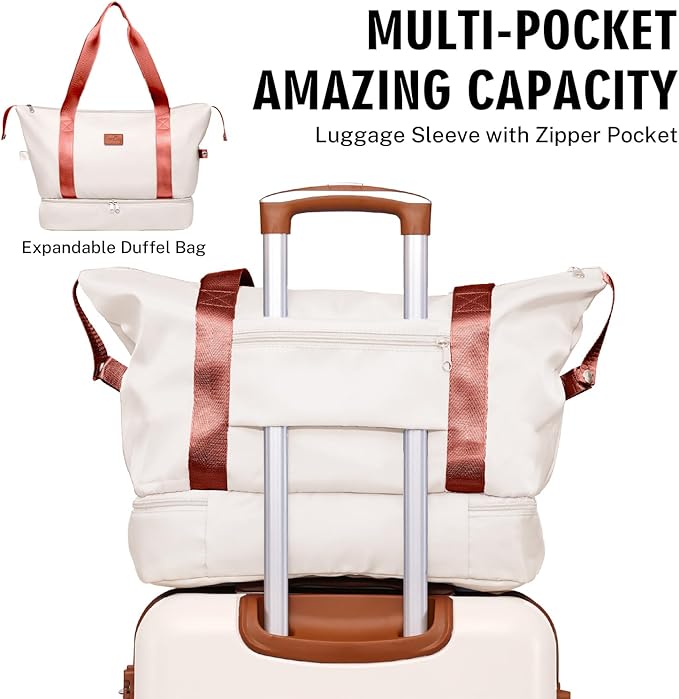 Krute Carry On Luggage 3 Pieces Suitcase Set with Toiletry Bag Hard Shell PC+ABS Airline Approved Suitcases with Spinner Wheels TSA Approved 20 Inch Luggage