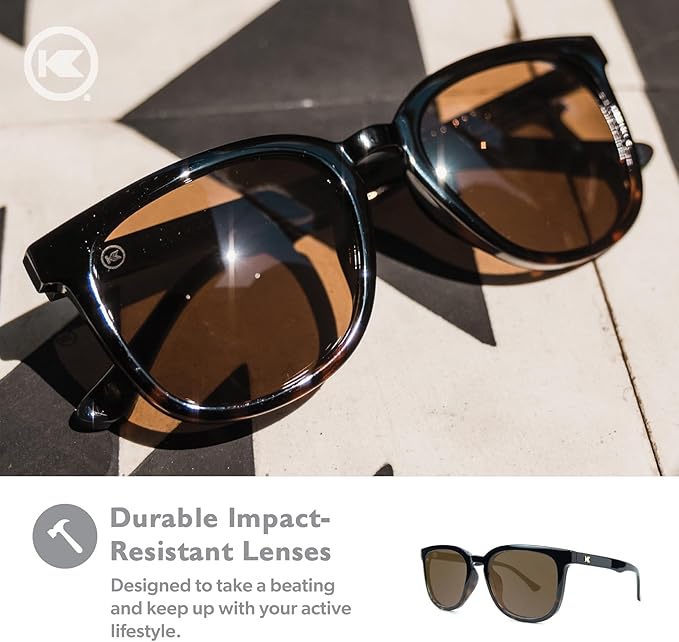 Knockaround Paso Robles Polarized Sunglasses for Women & Men - Impact Resistant Lenses & Full UV400 Protection