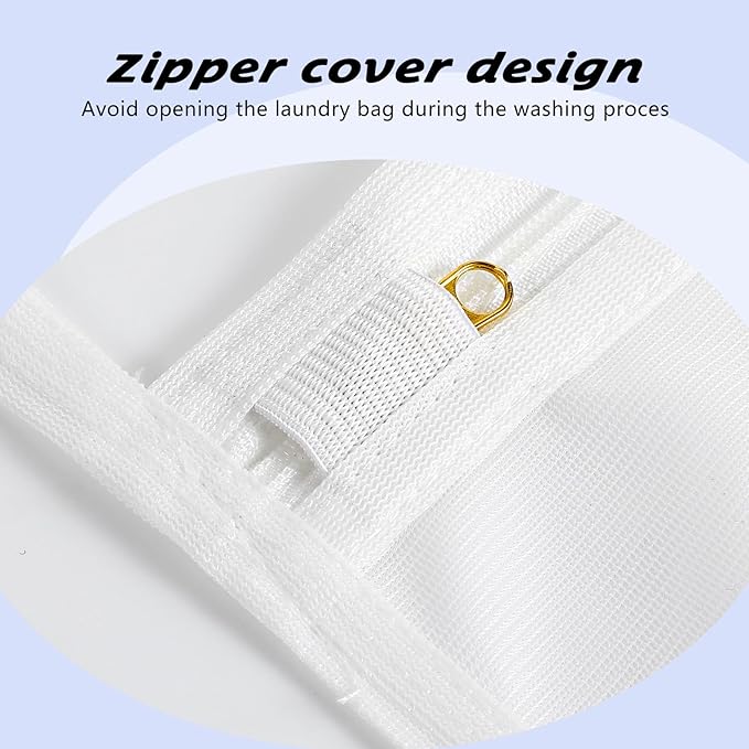 Large Lingerie Bags For Washing Delicates 3 Pack Mesh Laundry Bag Large Durable Polyester Laundry Mesh Bags Protective Zipper Bag For Delicates Bras Baby Clothes Thick And Durable