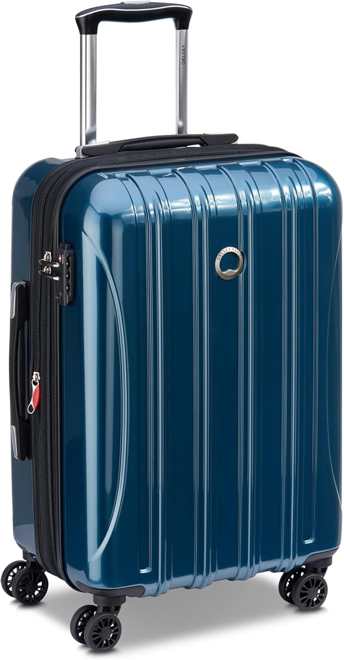 DELSEY PARIS Helium Aero Hardside Expandable Luggage with Spinner Wheels, Teal, Carry-On 21 Inch