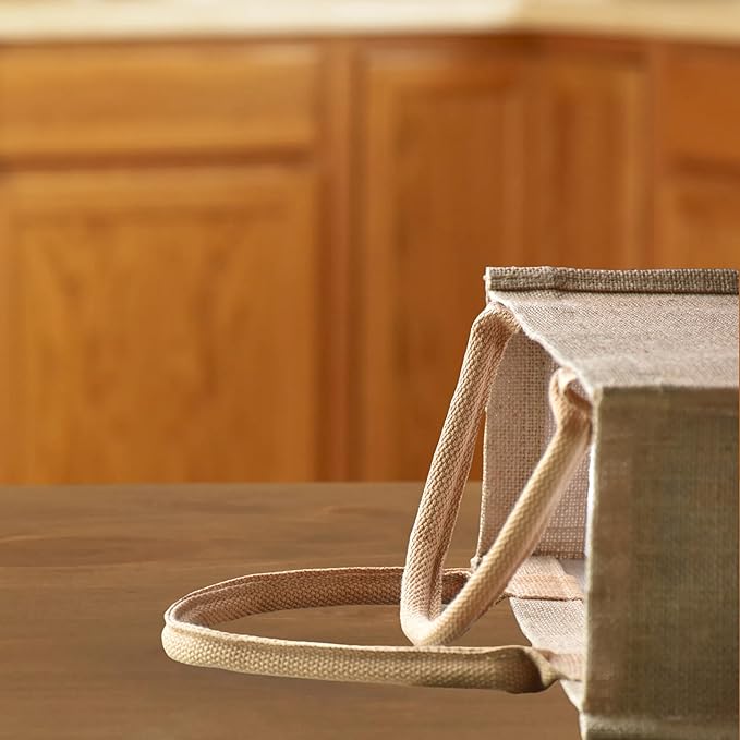 15PCS burlap tote bags jute bridesmaid gift Handbags13.8×5.5×10.5 inch