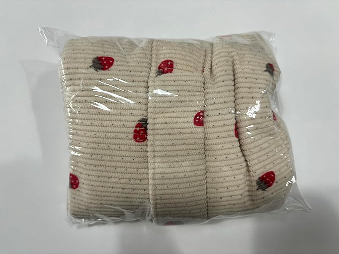 Prite Corduroy Large Travel Quilted Makeup Bag for Women Floral Cotton Cosmetic Bag Coquette Aesthetic Floral Toiletry Organizer Bag(Strawberry)