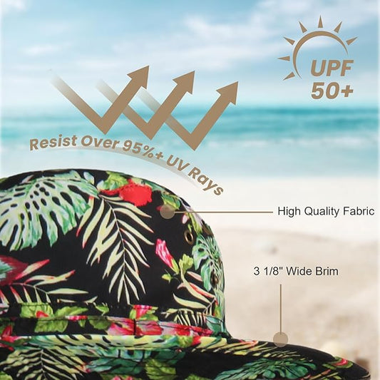 Bucket Hat Wide Brim UV Protection Sun Hat Boonie Hats Fishing Hiking Safari Outdoor Hats for Men and Women