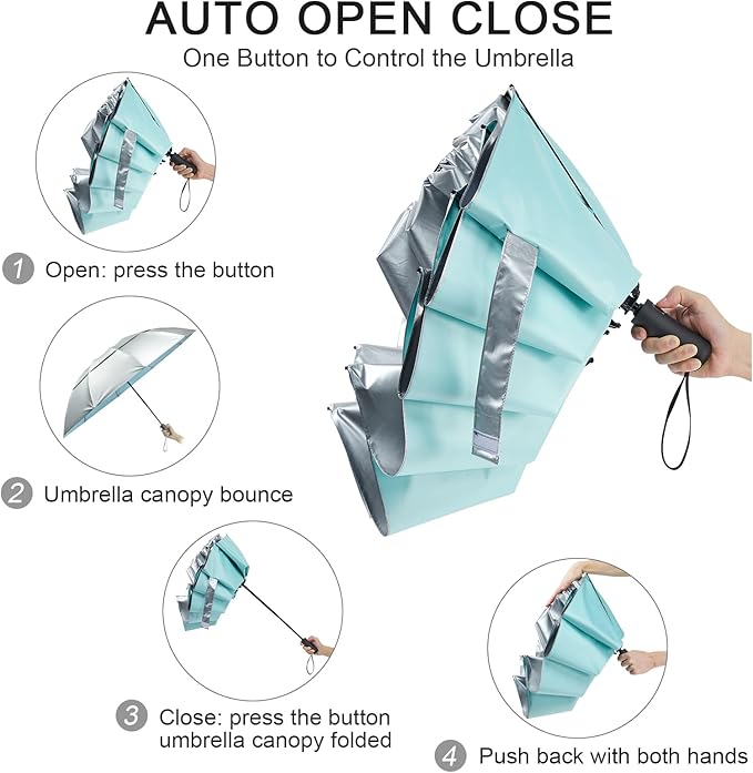 G4Free 42/46/54/62 Inch Large Golf Umbrella Compact Reverse Travel Umbrella 10 Ribs Windproof for Rain Double Canopy Automatic Open Close