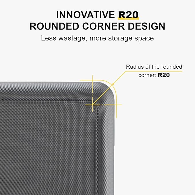 LEVEL8 Checked Luggage, Large Suitcase, Lightweight Luminous Textured Tsa Approved Medium Hardside Luggages with 8 Spinner Wheels, 24 Inch, Dark Grey