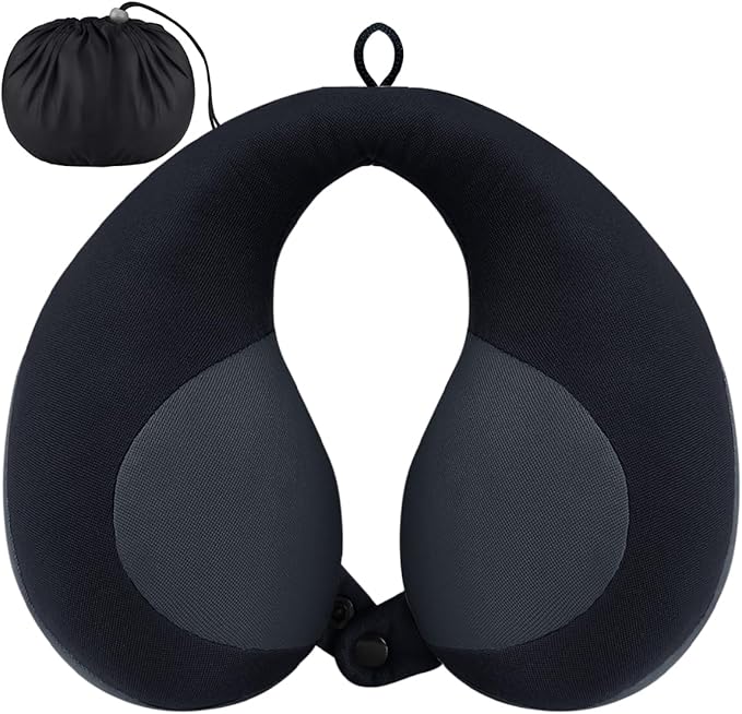INFANZIA Kids Chin Supporting Travel Neck Pillow, Helps Support Head and Neck, Comfortably Designed for Head, Neck, and Chin Support - Ideal for Toddlers and Children,Black