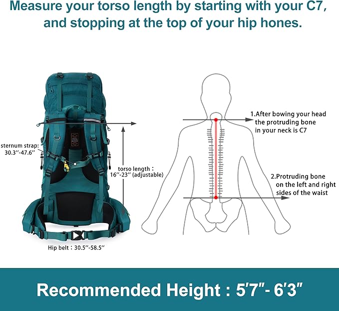 N NEVO RHINO Internal Frame Hiking Backpack 50/60/65/70/80L, Mountain Climbing Camping Backpack Daypack Waterproof Rain Cover | Mountain Climbing, Camping Backpack, Daypack, Waterproof, Rain Cover