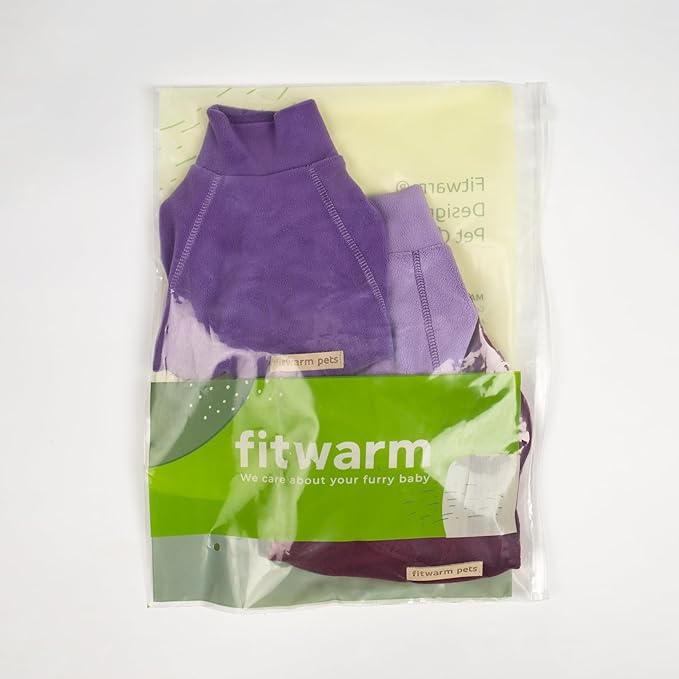 Fitwarm 3 Pack Classic Fleece Dog Sweater, Turtleneck Dog Sweatshirt, Dog Winter Clothes for Small Dogs Boy Girl, Pet Pullover Jumper, Cat Apparel, Purple, MediumPurple, Dark Red, Small