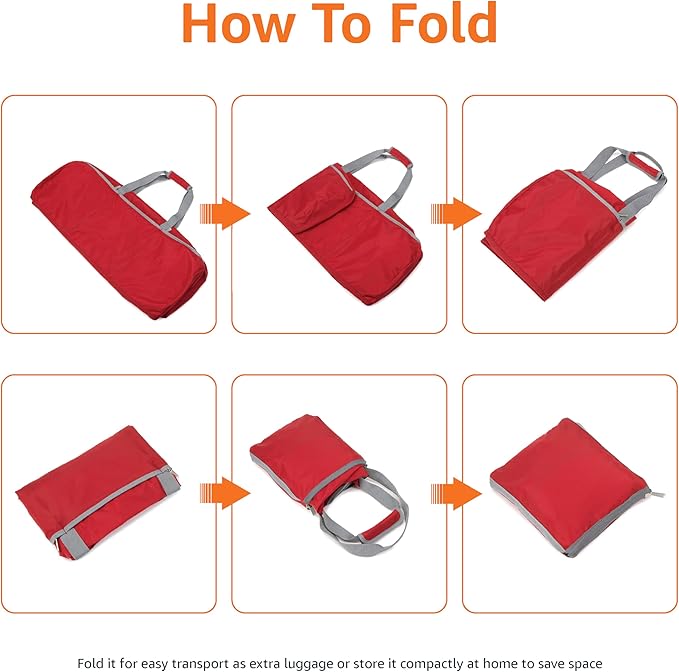 Amazon Essentials Duffel Bag, 25 inches, Red