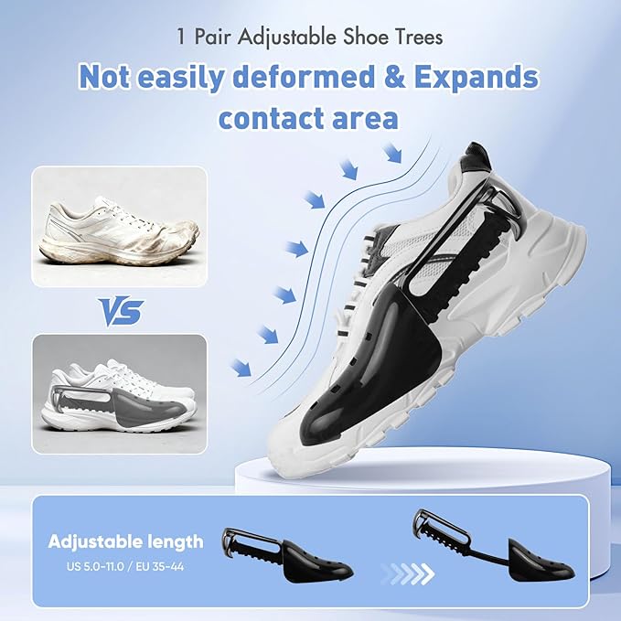 Shoe Bag for Washing Machine - Reusable Sneaker Tennis Shoes Cleaner Bag with Laces & Insoles All-in-One Cleaning Pockets No Tangling, Home Travel Laundry Shoe Bag w/Shoe Trees Keep Shape, Yellow 2pcs