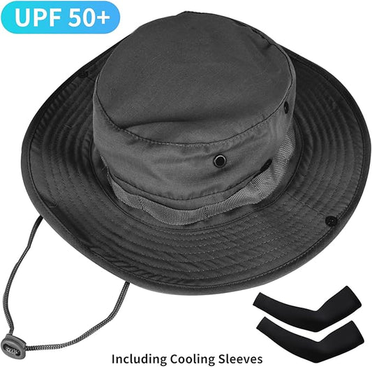 Sun Hats for Men Women Bucket Hat UPF 50+ Boonie Hat Foldable UV Protection Hiking Beach Fishing Summer Safari