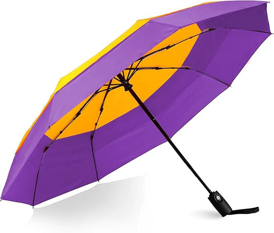 Khulula Windproof Compact Travel Umbrellas for Rain – Easy Auto Open Close, Automatic Durable Waterproof – Backpack, Portable, Lightweight Umbrellas for Travel