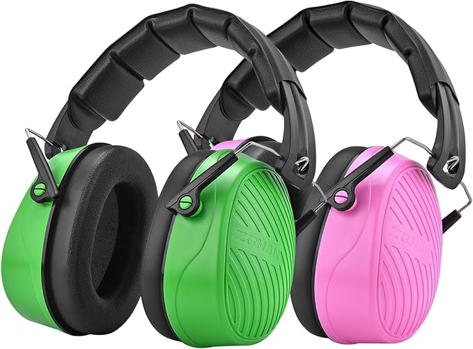 ZOHAN 019 Safety Earmuffs for Noise Reduction 2Pack - NRR 28dB Hearing Protection Ear Muffs for Working, Shooting, Mowing, Autism, Construction