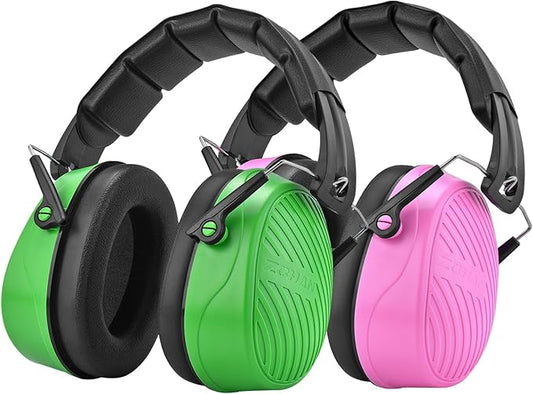 ZOHAN 019 Safety Earmuffs for Noise Reduction 2Pack - NRR 28dB Hearing Protection Ear Muffs for Working, Shooting, Mowing, Autism, Construction