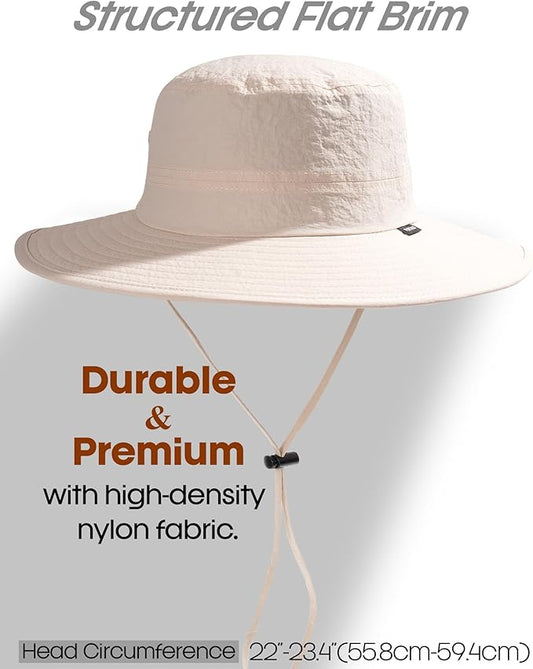 FURTALK Sun Hats for Women with Ponytail Hole Men Beach Hiking UPF 80+ Foldable Hiking Summer UV Protection Bucket Hats