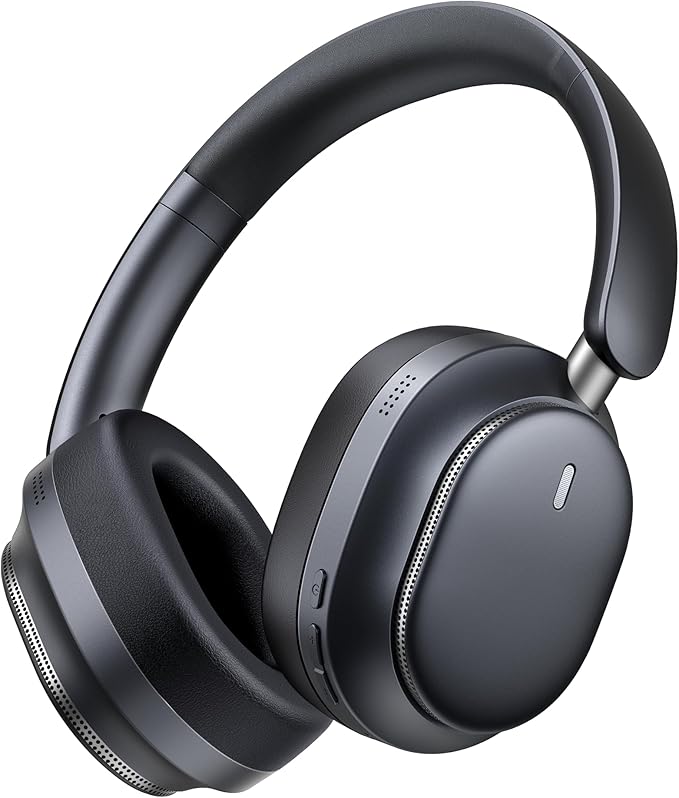 Hybrid Active Noise Cancelling Headphones, Over Ear Bluetooth 6.0 Wireless Headphones, 50H Playtime, Deep Bass, HiFi Stereo Sound（Black）
