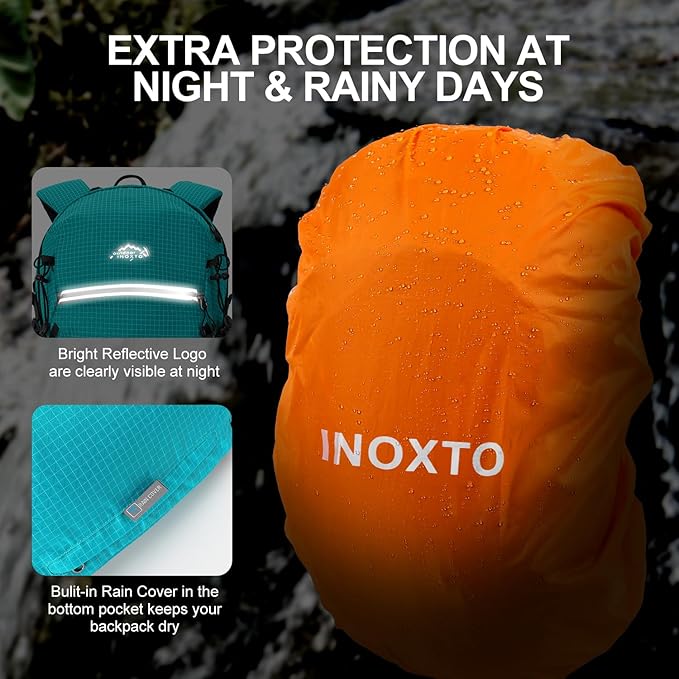 Hydration Backpack, 25L Hiking Backpack with 3L Water Bladder and Rain Cover, Hiking Water Backpack Men Women Lightweight Hydration Pack for Hiking, Cycling, Climbing, Camping