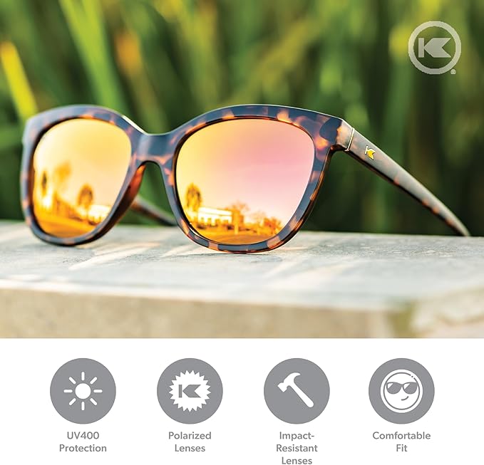 Knockaround Deja Views Polarized Sunglasses for Women - Impact Resistant Lenses & Full UV400 Protection