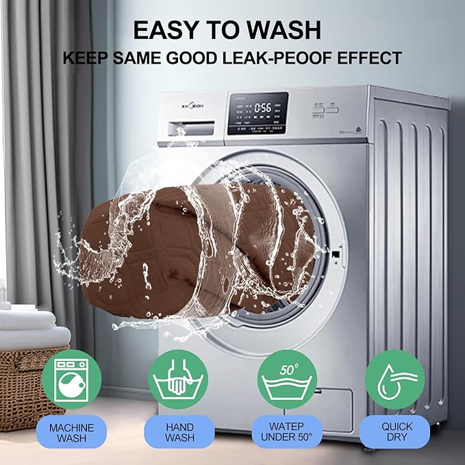 Smiry Waterproof Dog Blanket, 82x82 Inch Soft Pet Bed Cover Reversible, Washable Sofa Couch Furniture Protector for Small Medium Large Dog Puppy Cat, Geometric, Brown/Chocolate