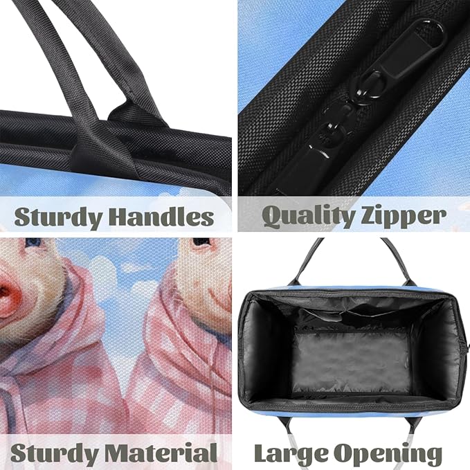 Travel Duffel Bag Funny Pig Waterproof Sports Duffel Bags Lightweight Large Capacity Weekender Carry On Gym Bag for Women Men