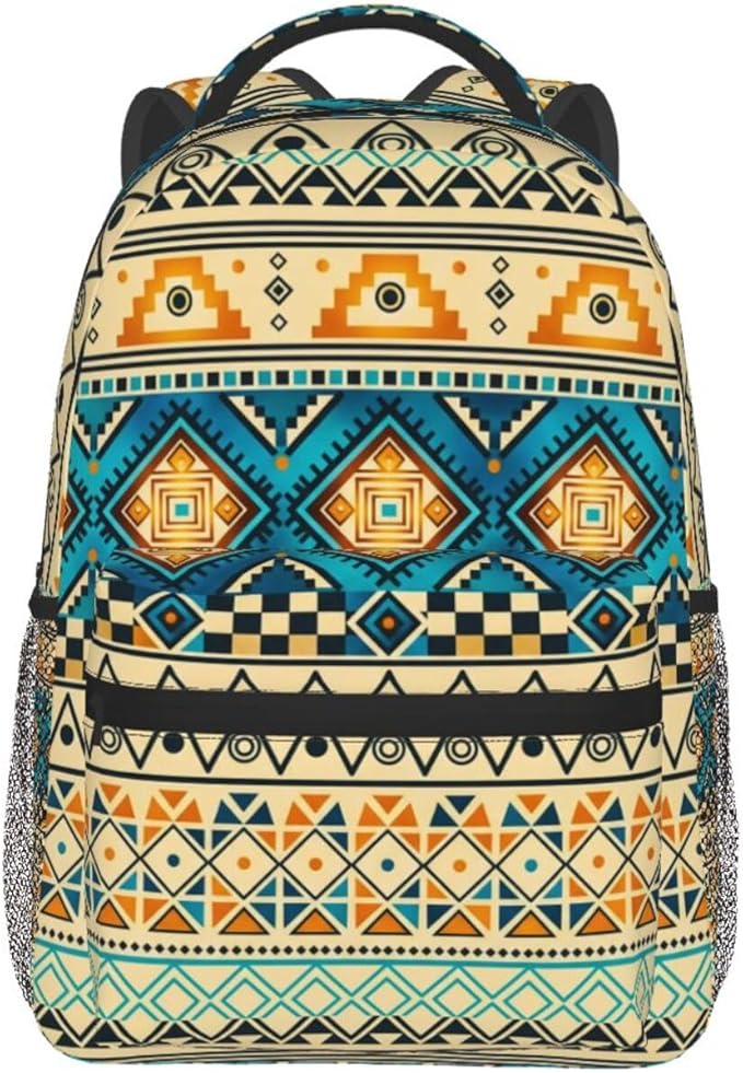 Native American Backpack for Men Women,Casual Travel Hiking Camping Backpacks Lightweight Bookbag