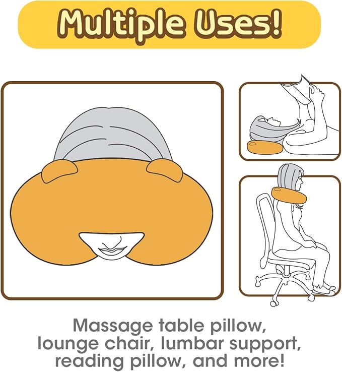 H HOMEWINS Travel Pillow for Kids,Cute Animal Toddler Neck Pillow for Boys Girls,Soft Neck Head Chin Support Pillow,Travel Accessories for Airplane, Car, Train,Recline (Tiger)