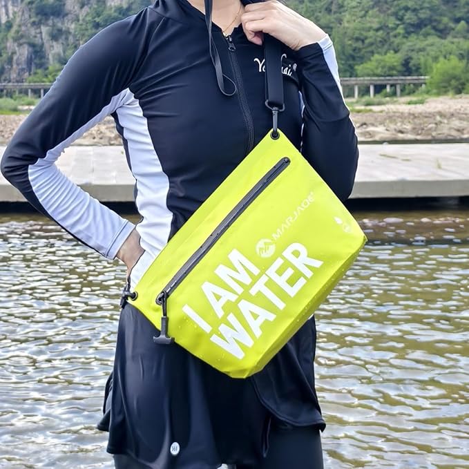 IPX7 Waterproof Dry Bag 2.5L Floating PVC Dry Sack with Waterproof Zipper Shoulder Strap for Kayaking Swimming Beach Travel Boating Camping Hiking Canoeing Paddleboarding Water Sports (green)