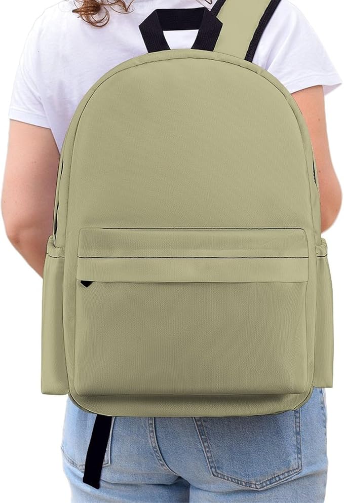 Sage Green Backpack Adult Travel Daybag for Women Men College Backpack for Vacation Hiking Camping Bag