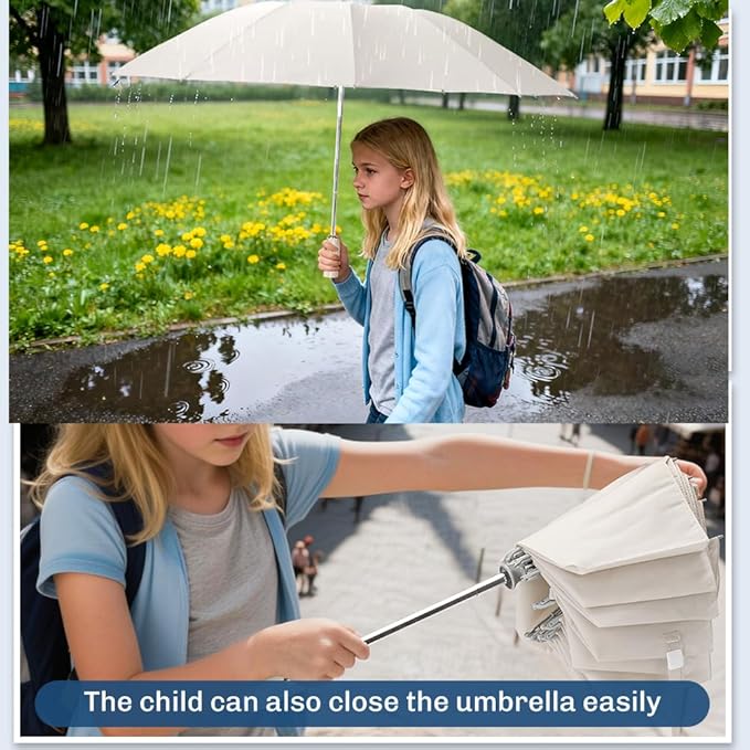 TOPSAIL 45in Truley Compact Folding Umbrella for Travel, Effortless & Safe Collapse, Portable & Sturdy Windproof Inverted Umbrellas for Rain