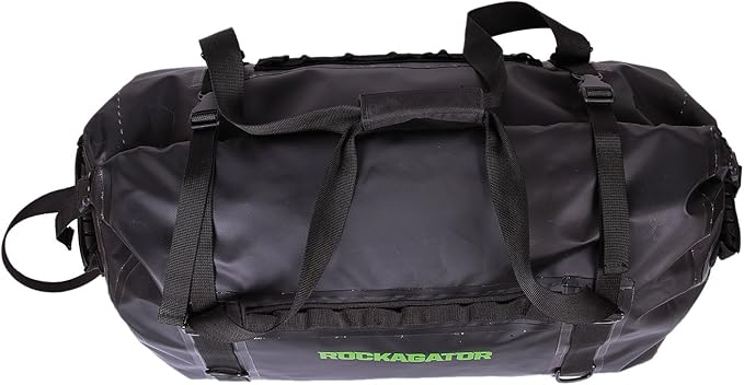 Waterproof Duffle Bag for Travel and Camping with Roll-Top Closure, Durable, All-Weather, and Versatile Dry Bag - Rockagator Mammoth Series (60 Liter, Black)