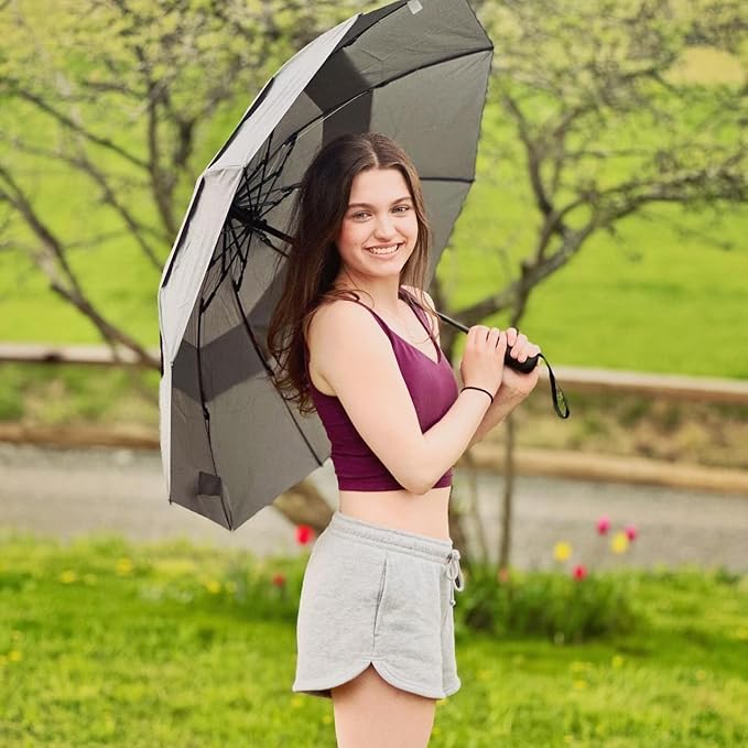 G4Free 42/46/54/62 Inch Large Golf Umbrella Compact Reverse Travel Umbrella 10 Ribs Windproof for Rain Double Canopy Automatic Open Close